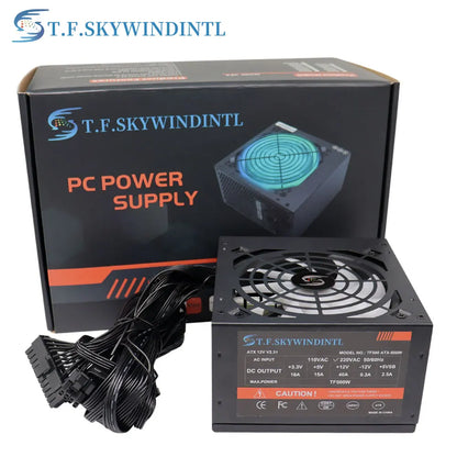 T.F.SKYWINDIN 500W PC PSU Power Supply unit Gaming Quiet 120mm rgb Fan 24pin 12V ATX Desktop computer Power Supply for BTC