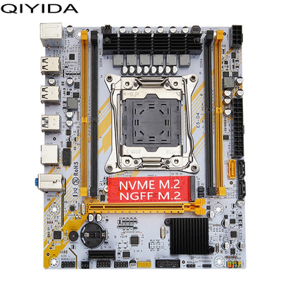 QIYIDA X99 Motherboard LGA 2011-3 Set Kit Xeon E5 2680 V4 CPU Processor 32G=2*16G DDR4 REG ECC RAM Memory NAME M.2