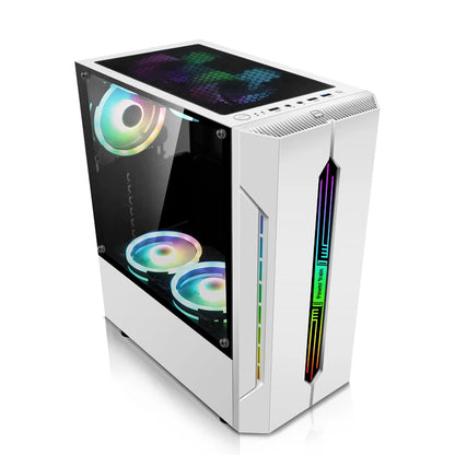 Power Train ES280 Desktop Computer Case RGB Colorful Light Bar ATX Motherboard Competitive Game Chassis For 240 Water-Cooler