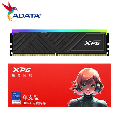 ADATA XPG D35G DDR4 RGB Memory Module Black 3200MHz 3600MHz 8GB 16GB Single U-DIMM Heatsink Gaming Memoria RAM for Desktop