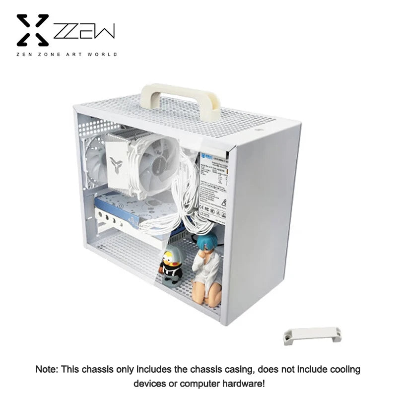 ZZAW C2 C2P M-ATX Computer Case Side Transparent MINI-ITX All Aluminum Desktop Office Small Chassis Supports Long Graphic Card