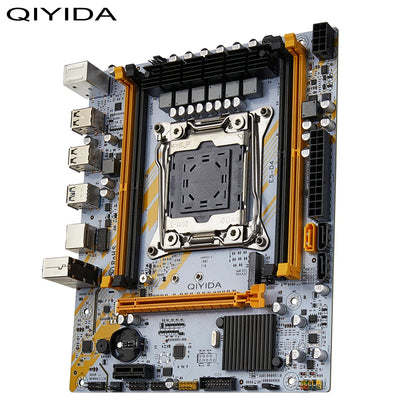 QIYIDA X99 Motherboard LGA 2011-3 Set Kit Xeon E5 2680 V4 CPU Processor 32G=2*16G DDR4 REG ECC RAM Memory NAME M.2