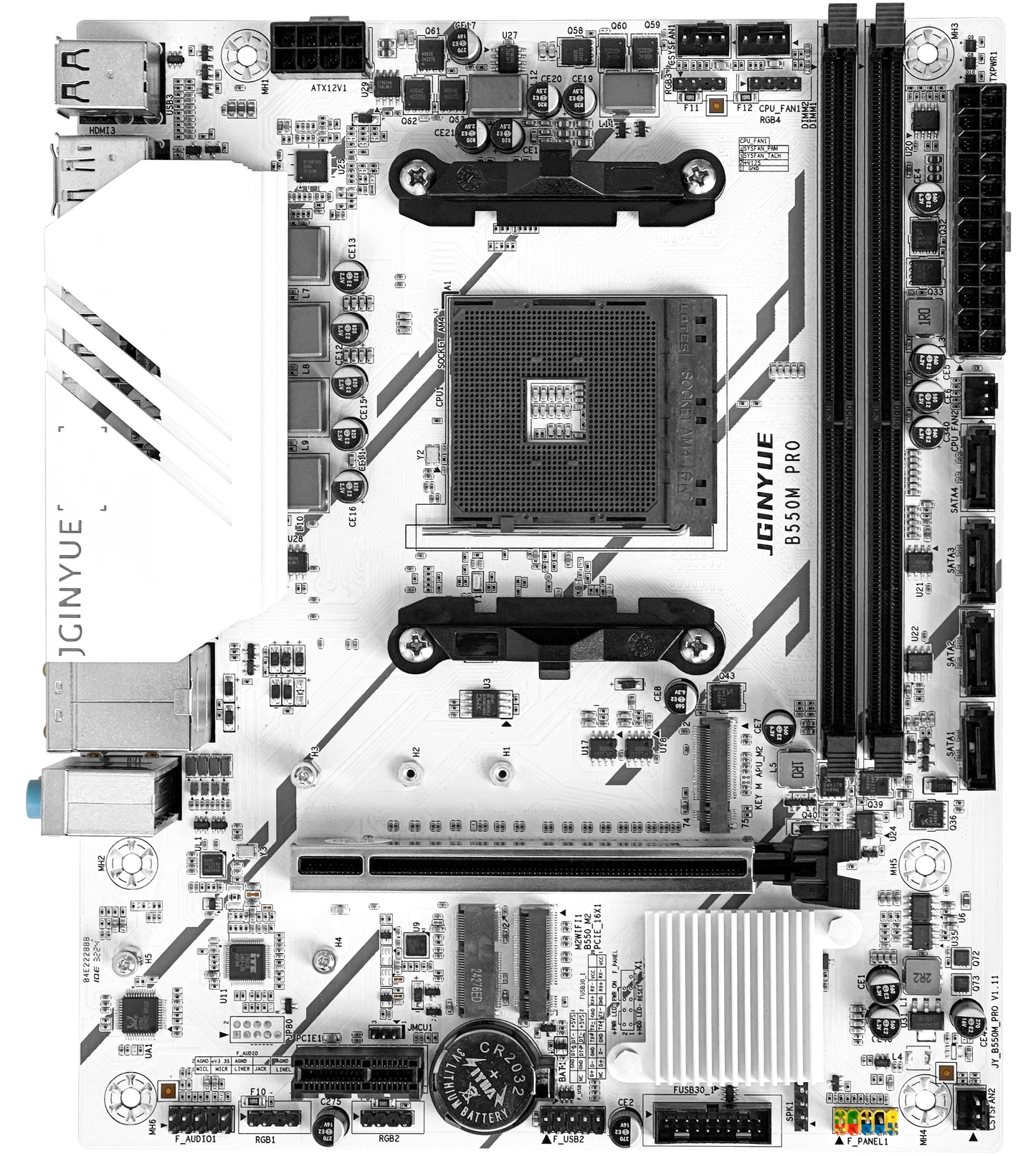 JGINYUE B550M PRO M-ATX motherboard For Computer Socket AM4 DDR4 64GB PCI-E 3.0 M.2 SATA III 4000(OC)MHz USB 3.2