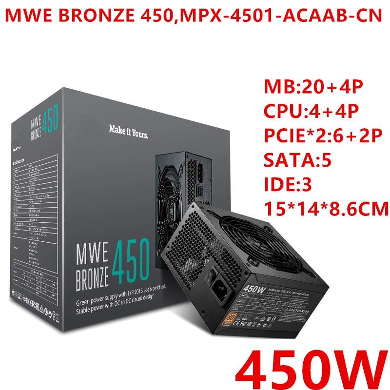 New Original PSU For Cooler Master MWE BRONZE 550 450 550W 450W Power Supply MPX-5501-ACAAB MPX-4501-ACAAB MPE-5501-ACAAB