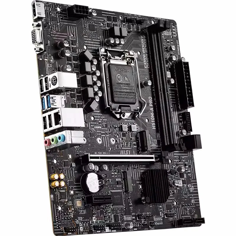 Original NEW H510M-A PRO Motherboard AM4 M.2 NVME DDR4 ATX Support Intel 10th and 11th generation Mainboard Dual Channel 2x DDR4