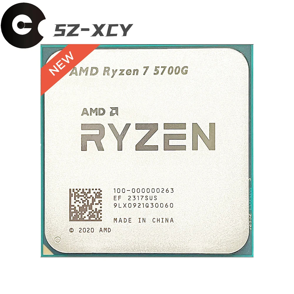 AMD Ryzen 7 5700G R7 5700G 3.8GHz Eight-Core 16-Thread 65W CPU Processor L3=16M 100-000000263 Socket AM4 New without fan