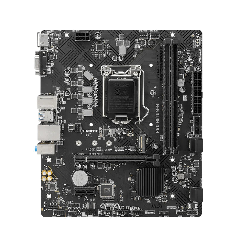 MSI PRO H510M-B Mainboard Supports LGA 1200 Socket i9-10900K i7-10700K i5-10600K 10400F INTEL H470 2xDDR4 1xM.2 PCIe 3.0 mATX