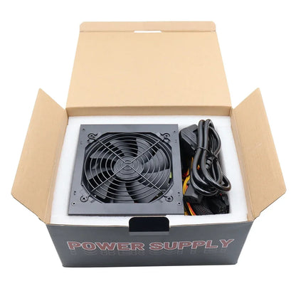 PC Power Supply PSU Rated 500W 110V 220V Bivolt For ATX Computer Case Gaming 120mm Fan 20/24PIN 12V Desktop Source BTC EU Plug