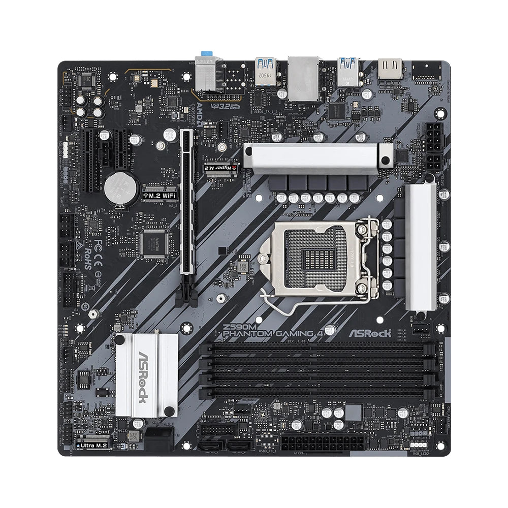 ASRock Z590 Motherboard Support i9-11900KF 10900K i7-11700K 10700KF i5-11600K 10600 CPU 4xDDR4 4800MHz HDMI M.2 NVME PCIe 4.0