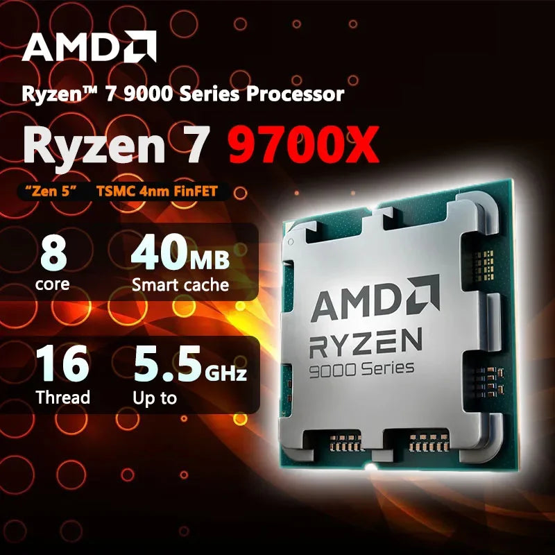 AMD New Ryzen 7 9700X Processor 5.5GHz 8-Core 16