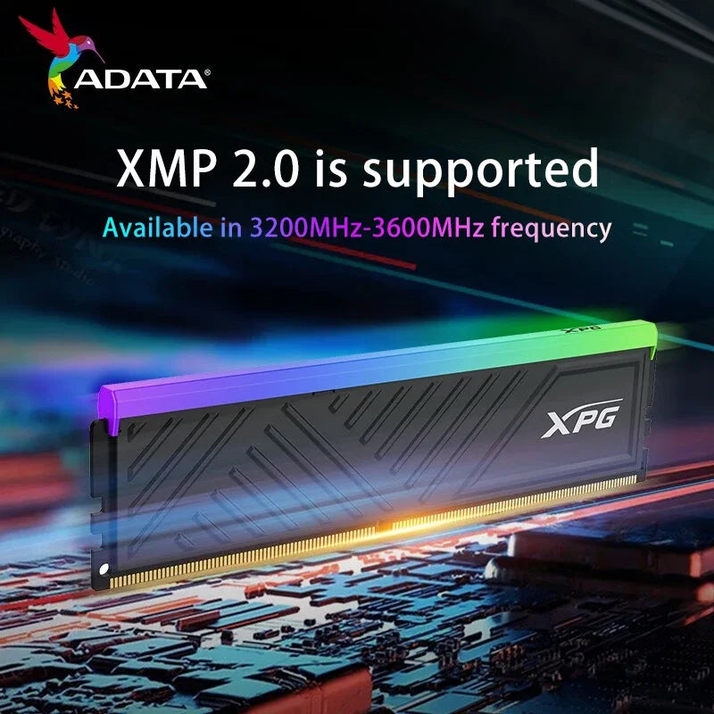 ADATA XPG SPECTRIX D35G RGB DDR4 3200MHz 3600MHz 8GB/2x8GB/16GB/2X16GB RAM 288-Pins UDIMM Desktop Memory Black/White Heatsink