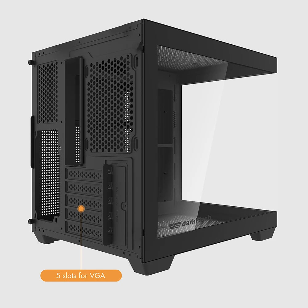 Darkflash C275P PC Case Sea View Room Gaming Computer Desktop M-ATX Motherboard  Double-Sided Tempered Glass PC Gamer Cabinet