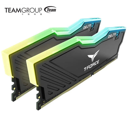 TEAMGROUP T-Force Delta RGB DDR4 8GB 16GB 3200MHz CL16 3600MHz CL18  Desktop Gaming Memory Ram - WHITE / BLACK